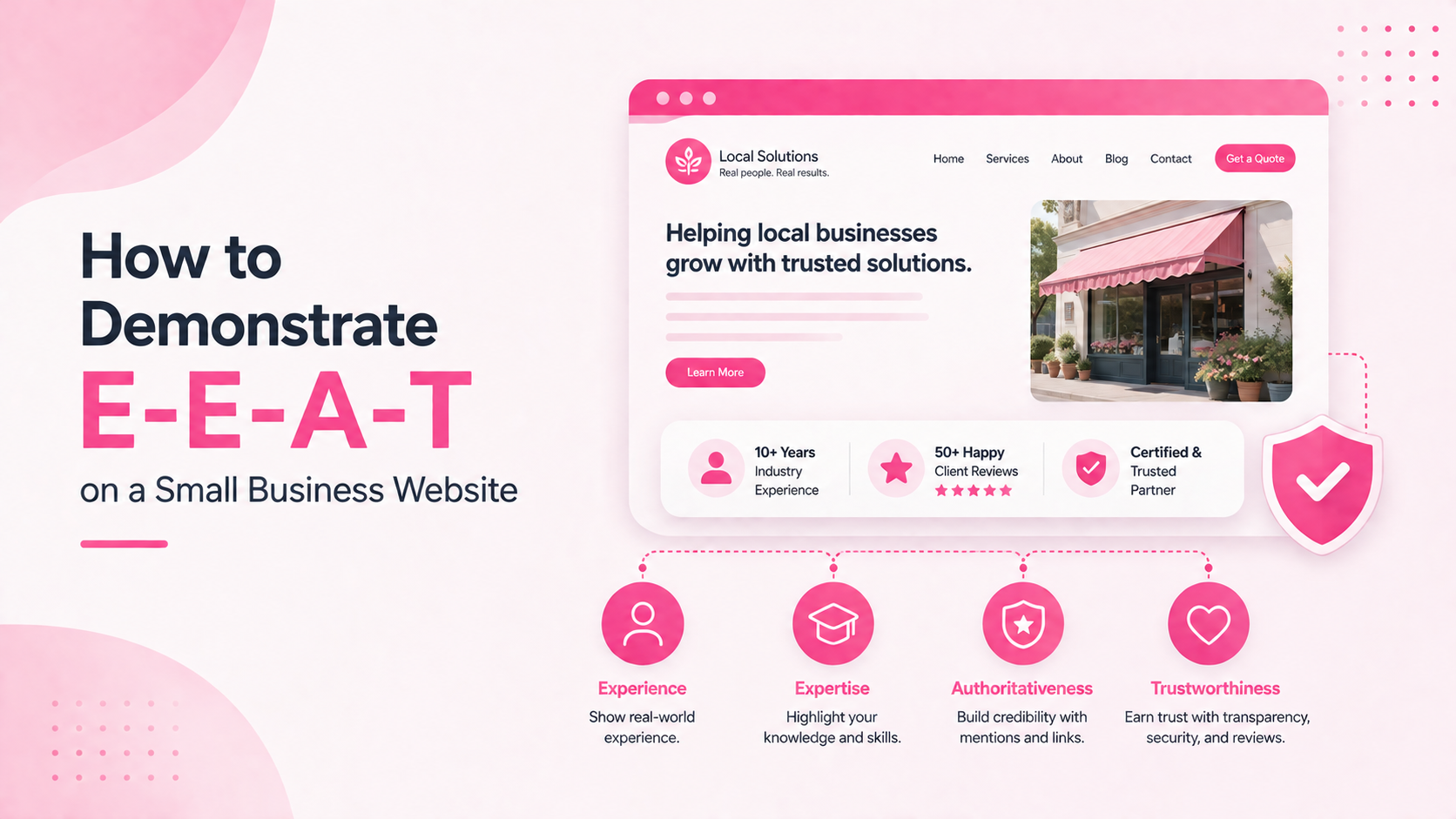 How to Demonstrate E-E-A-T on a Small Business Website